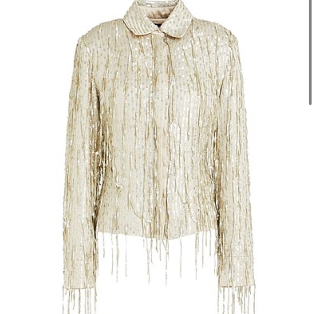 NWT AMIRI Gold Sequin Blouse size 36 (US 0)